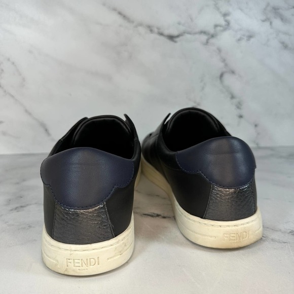 FENDI Rockoko Sneakers Slip On Scallop 39 Red/White/Black Box Authentic - Picture 4 of 10